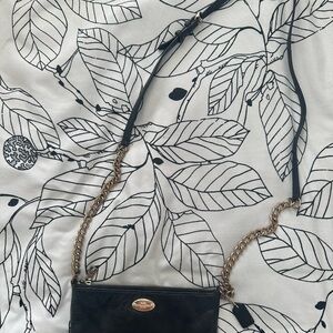 Coach Black and Gold Crossbody Bag with Chain Strap